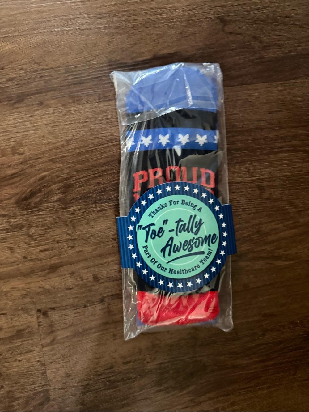 NWT Toe-tally Awesome Toe Socks - Red, Black & Blue